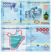 Купить Бурунди 5000 франков 2018 (Pick 53b)