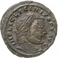 купить Римская Империя, Лициний I, 308–324 гг, фоллис (реверс: Юпитер держит Викторию на шаре, внизу орел с венком)
