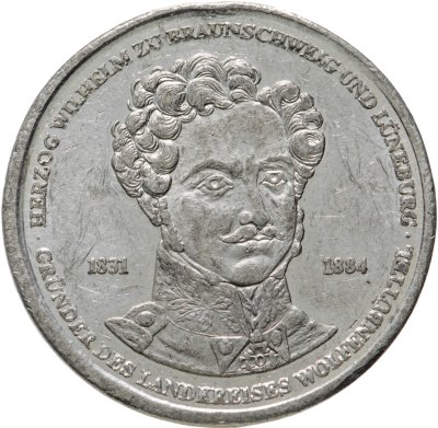 купить Германия, медаль "150 лет району Вольфенбюттель - герцог Вильгельм Брауншвейгский и Люнебургский" 1983
