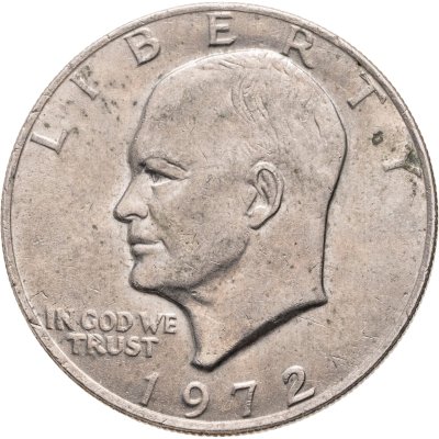 купить США 1 доллар (dollar) 1972 доллар Эйзенхауэра без знака монетного двора