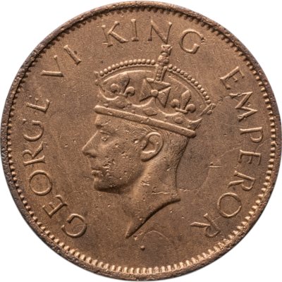 купить Британская Индия 1/4 анны (anna) 1942