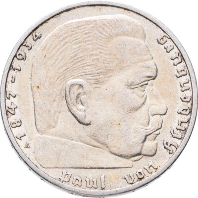 купить Германия, Третий Рейх 2 рейхсмарки (reichsmark) 1938, знак монетного двора "A" - Берлин