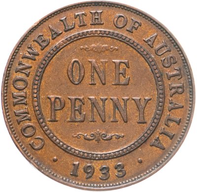 купить Австралия 1 пенни (penny) 1933