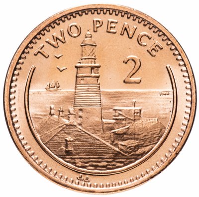купить Гибралтар 2 пенса (pence) 2000