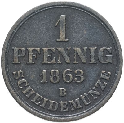 купить Германия, Ганновер 1 пфенниг (pfennig) 1863