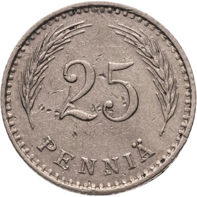 купить Финляндия 25 пенни (pennia) 1940 Медно-никелевый сплав /серый цвет/