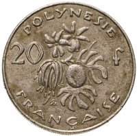 купить Французская Полинезия 20 франков (francs) 2006-2020, случайная дата