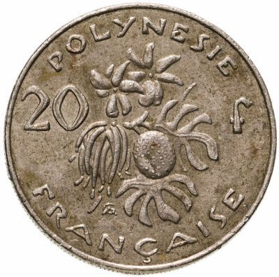 купить Французская Полинезия 20 франков (francs) 2006-2020, случайная дата