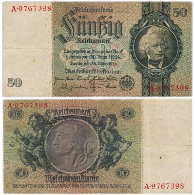 купить Германия 50 рейхсмарок 1933 (Pick 182)