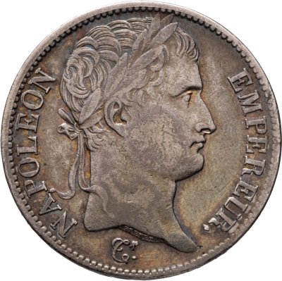 купить Франция 5 франков (francs) 1808, с портретом Наполеона I Бонапарта