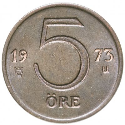 купить Швеция 5 эре 1973