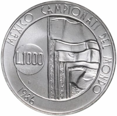 купить Сан-Марино 1000 лир (lire) 1986 "Чемпионат мира по футболу 1986"