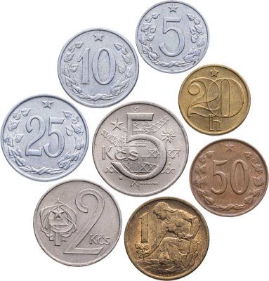 купить Чехословакия набор монет 1962-1975 (8 штук)