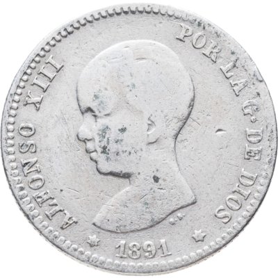 купить Испания 1 песета (peseta) 1891