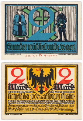 купить Германия (Ганновер: Гослар) 2 марки 1922 (4/B1)