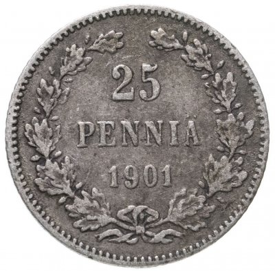 купить 25 пенни 1889 -1917, монета для Финляндии