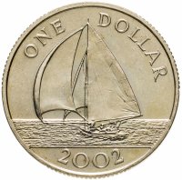 купить Бермудские Острова 1 доллар 2002 «Парусник»