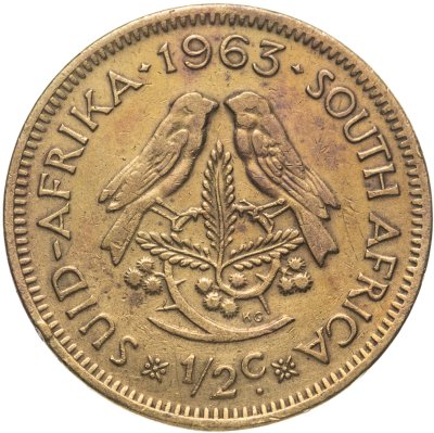 купить ЮАР 1/2 цента (cent) 1963