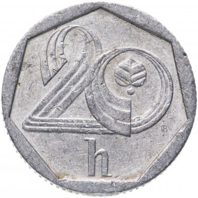 купить Чехия 20 геллеров (haleru) 1993-2003, случайная дата