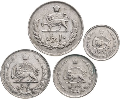 купить Иран набор монет 1-10 риалов 1974 (4 шт.)