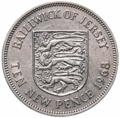 купить Джерси 10 новых пенсов (new pence) 1968