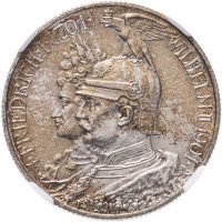 купить Германия (Империя) 2 марки (mark) 1901 200 лет Пруссии в слабе ННР MS61