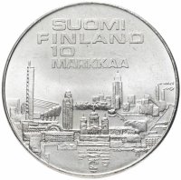 купить Финляндия 10 марок 1971 "10-й чемпионат Европы по лёгкой атлетике 1971 года в Хельсинки"