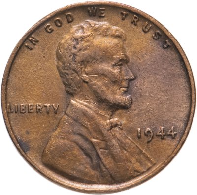 купить США 1 цент (cent) 1944 без обозначения монетного двора