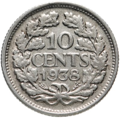 купить Нидерланды 10 центов (cents) 1938