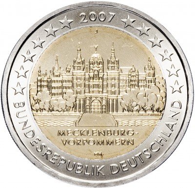 купить Германия 2 евро 2007 J "Федеральные земли Германии: Мекленбург - Передняя Померания"