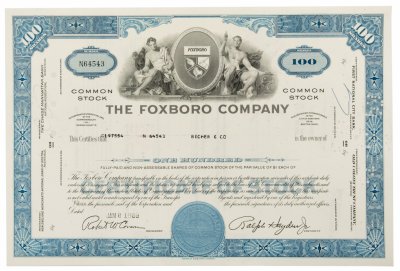 купить Акция США THE FOXBORO COMPANY 1969 г.
