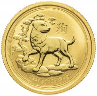Купить Австралия 25 долларов (Dollars) 2018 - Год собаки (Elizabeth II Year of the Dog)