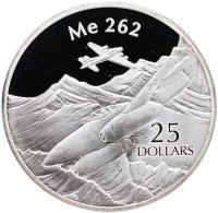 Купить Соломоновы острова 25 долларов 2003 "Самолеты мира: Мессершмидт (Messerschmitt Me 262)"
