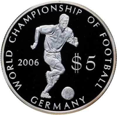 купить Острова Кука 5 долларов 2002 "Чемпионат мира по футболу 2006, Германия"