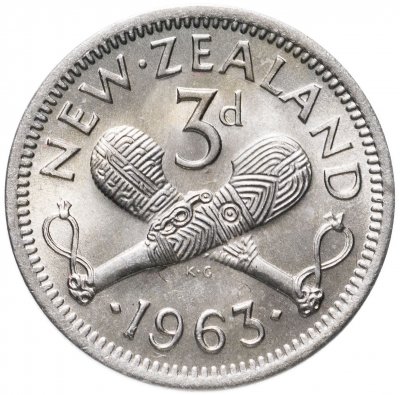 купить Новая Зеландия 3 пенса (pence) 1963