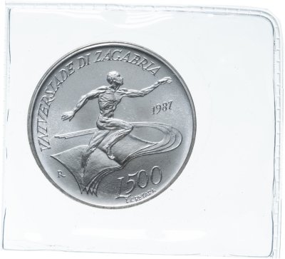 купить Сан-Марино 500 лир (lire) 1987 "Летняя Универсиада 1987, Загреб" в запайке