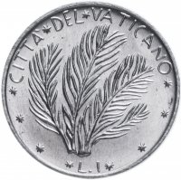 купить Ватикан 1 лира (lira) 1970