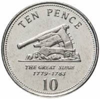 купить Гибралтар 10 пенсов (pence) 2010