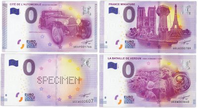 купить 0 евро (euro) набор из 4х банкнот разных серий