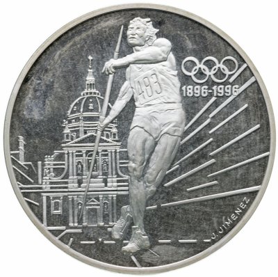 купить Франция 100 франков (francs) 1994 XXVI летние Олимпийские Игры, Атланта 1996 - Метание копья
