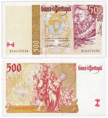купить Португалия 500 эскудо 2000 (Pick 187c) (07.11.2000)