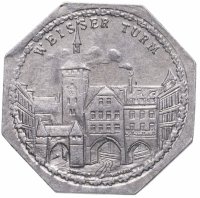 купить Германия (Нюрнберг) нотгельд 20 пфеннигов 1921 "Белая башня" трамвайный жетон