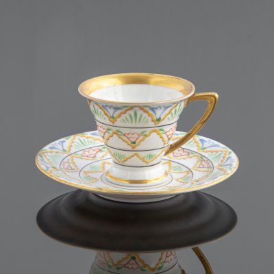 купить Кофейная пара, фарфор, роспись, золочение, Jaeger Porzellan, Германия, 1923-1925 гг.