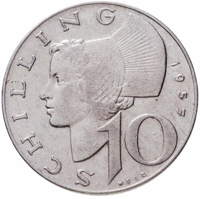 купить Австрия 10 шиллингов (shillings) 1957