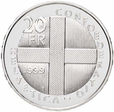купить Швейцария 20 франков (francs) 1999 "500 лет Битве при Дорнахе"
