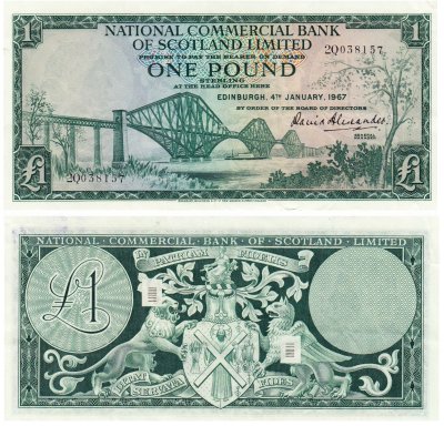 купить Шотландия 1 фунт 1967 (Pick 271а) National Commercial Bank of Scotland Ltd