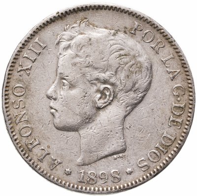 купить Испания 5 песет (pesetas) 1898 (Король Альфонсо XIII Бурбон)