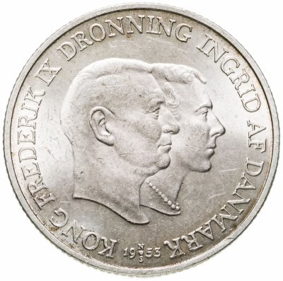 купить Дания 2 кроны (kroner) 1953 "Кампания по борьбе с туберкулезом в Гренландии"