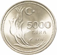 купить Турция 5000 лир (lira) 1994