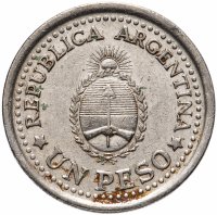 Купить Аргентина 1 песо (peso) 1960 "150 лет свержению Испанского Вице-короля"